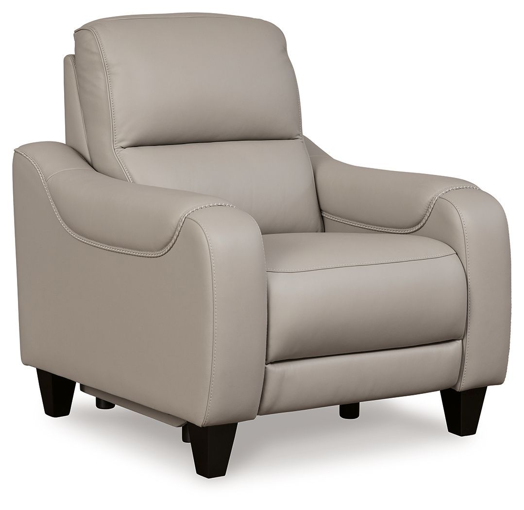 Mercomatic - Gray - Power Recliner With Adj Headrest