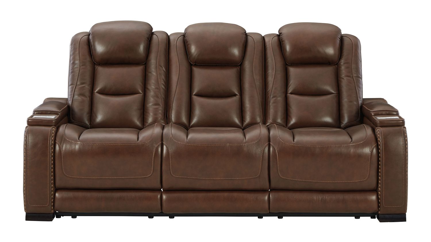 The Man-den - Mahogany - Pwr Rec Sofa With Adj Headrest