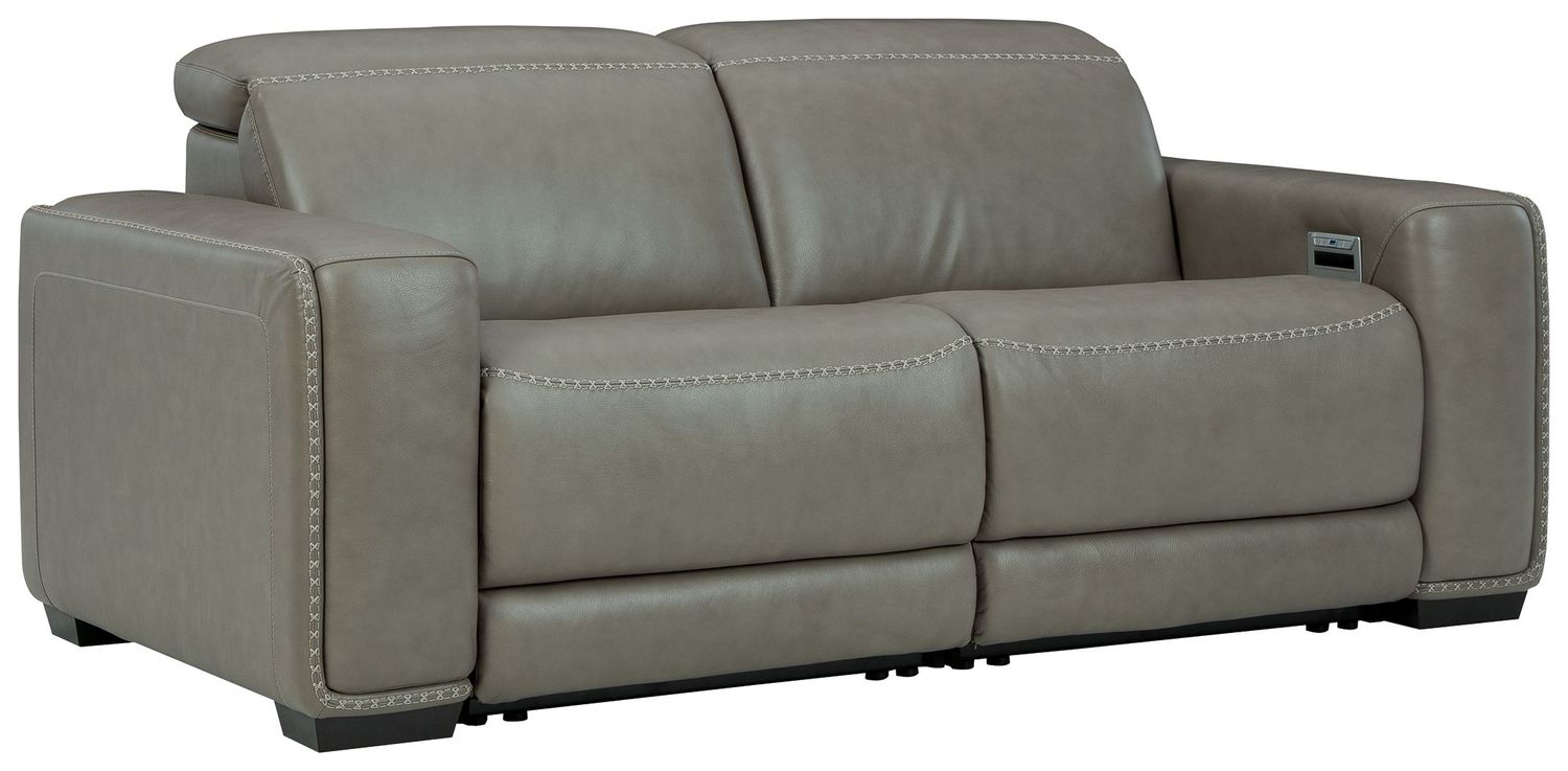 Correze - Gray - 2-Piece Power Reclining Sectional