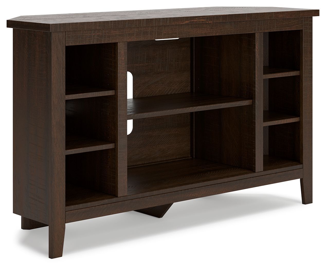 Camiburg - Warm Brown - Corner TV Stand/Fireplace Opt