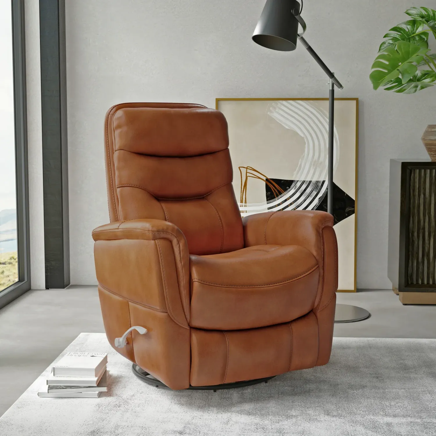Gemini - Manual Swivel Glider Recliner - Butterscotch