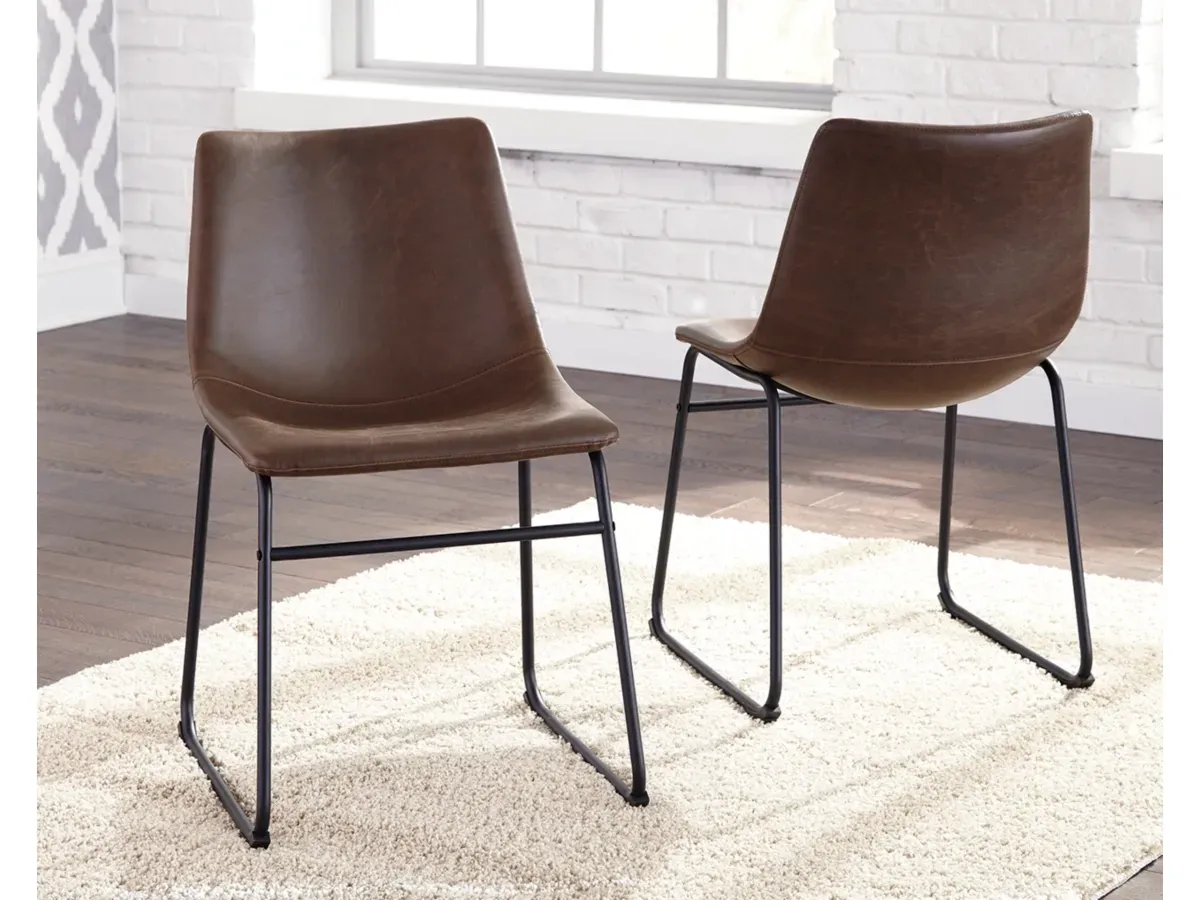 Centiar - Brown / Black - Dining Uph Side Chair (Set of 2)