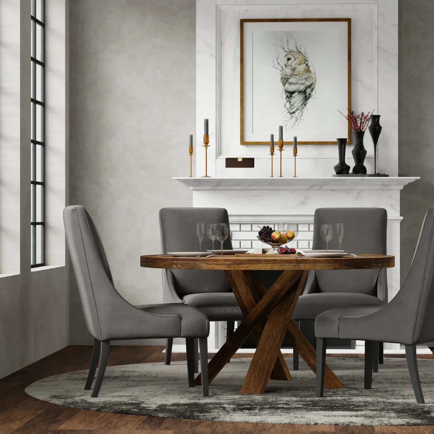 Crossings - Round Dining Table - Amber