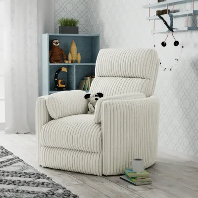 Radius - Swivel Power Glider Recliner - Mega Ivory