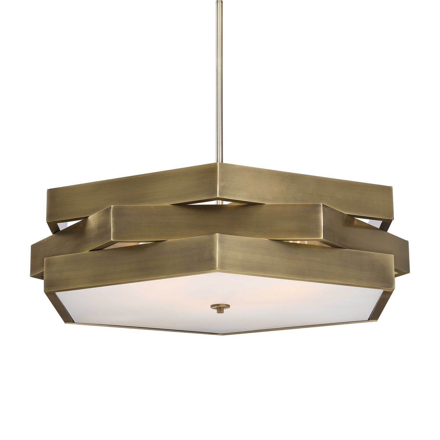 Interlink - 6 Light Pendant - Brass