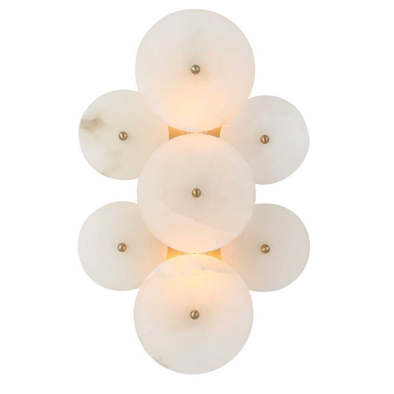 Alabaster Radiance - 2 Light Sconce - Brass