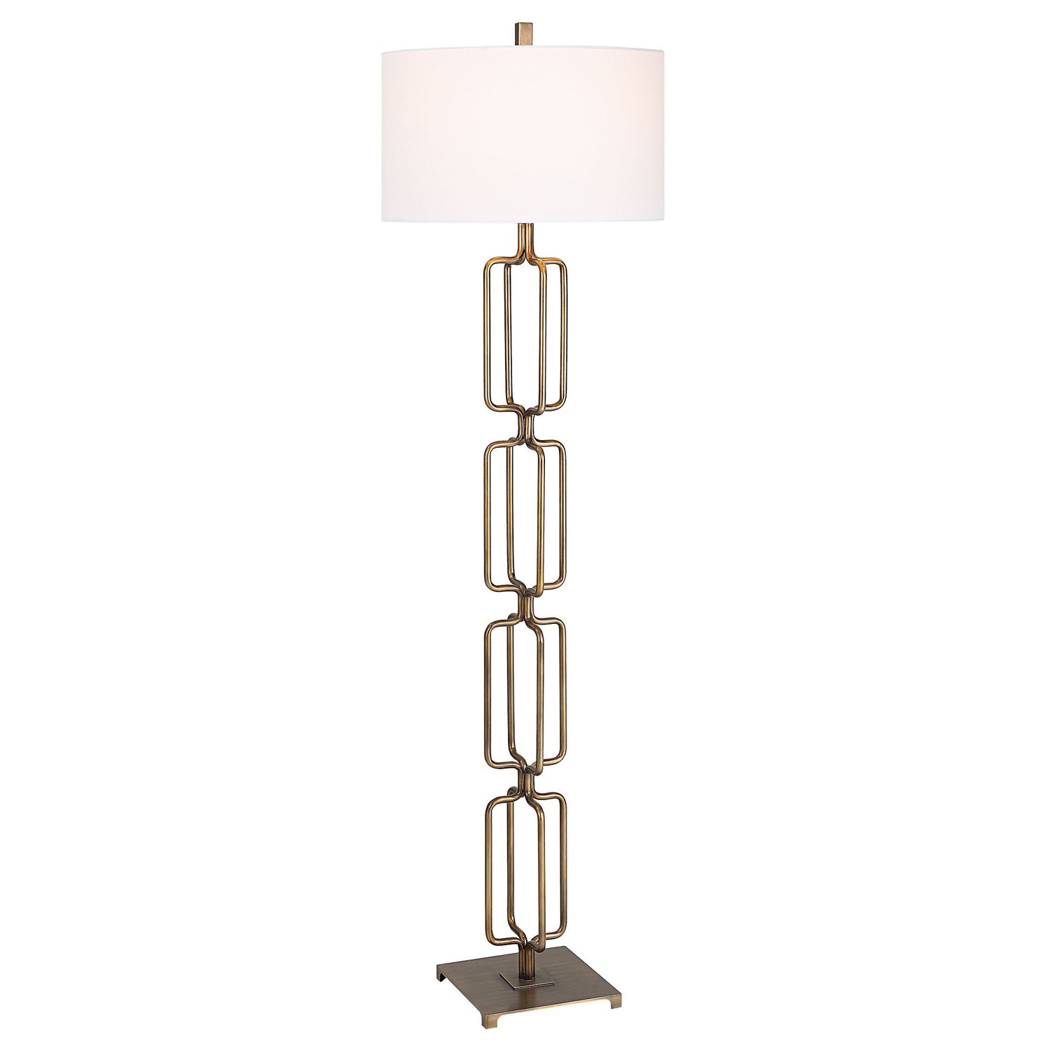 Link - Brushed Gold Floor Lamp