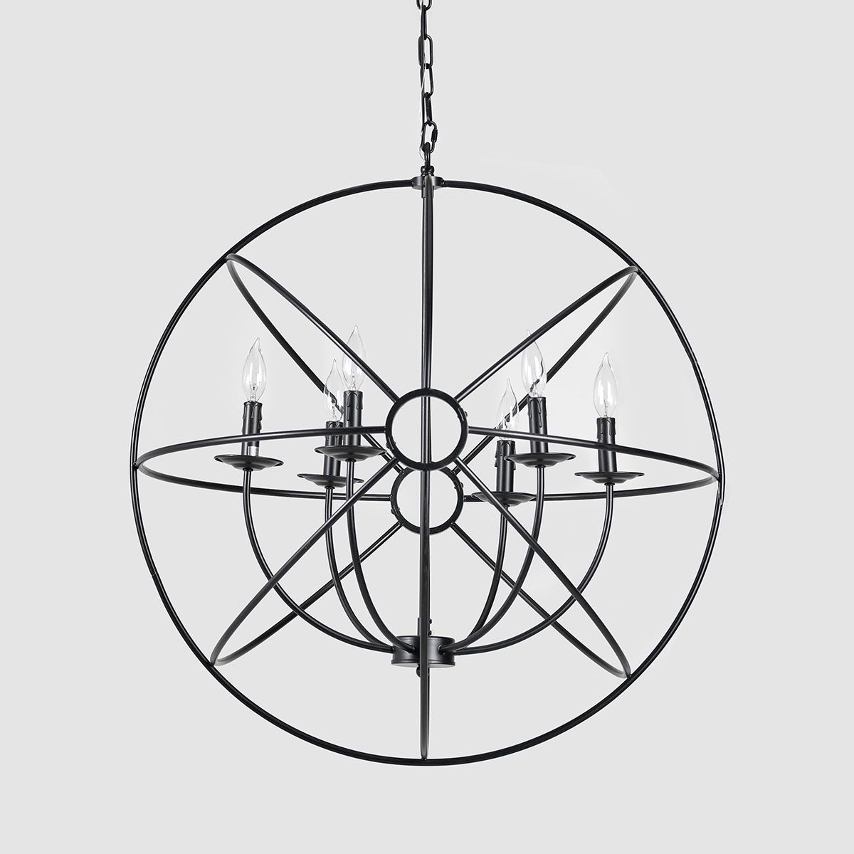 Derince - Iron Chandelier Small - Black