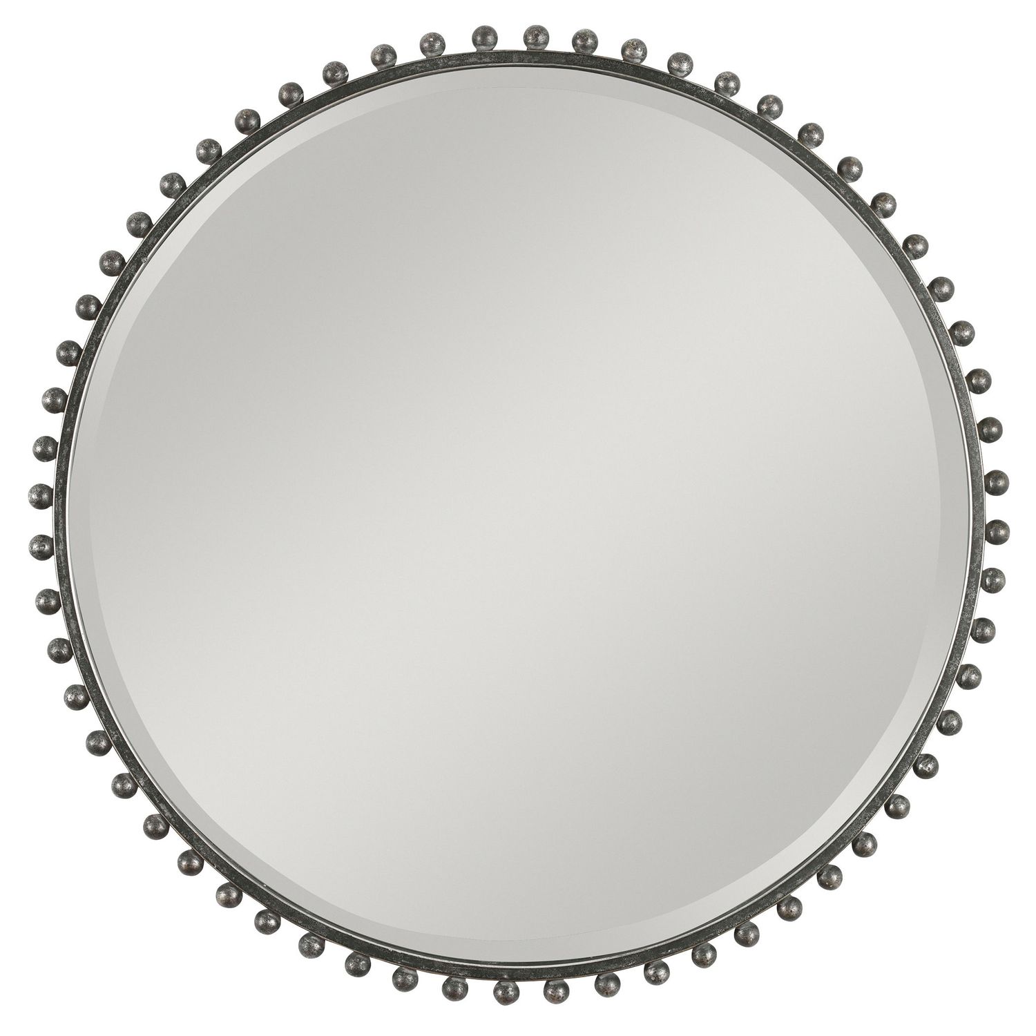 Taza - Round Iron Mirror - Dark Gray