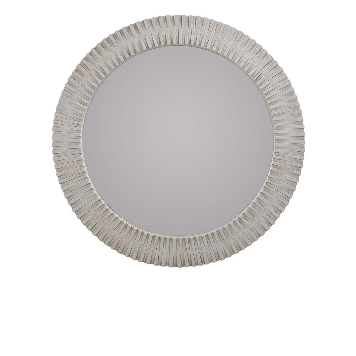 Myrtle - Round Mirror - Gray Wash