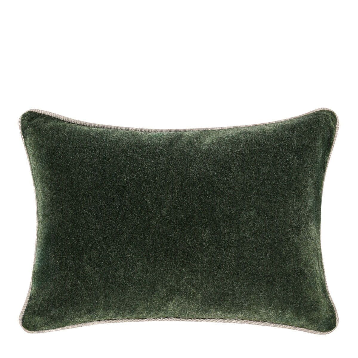 Heirloom Velvet - 14" x 20" SLD Pillow - Forest Green