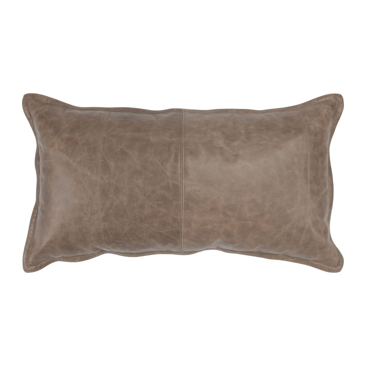 Soco Leather - 26" x 14" SLD Pillow - Sandstorm Taupe