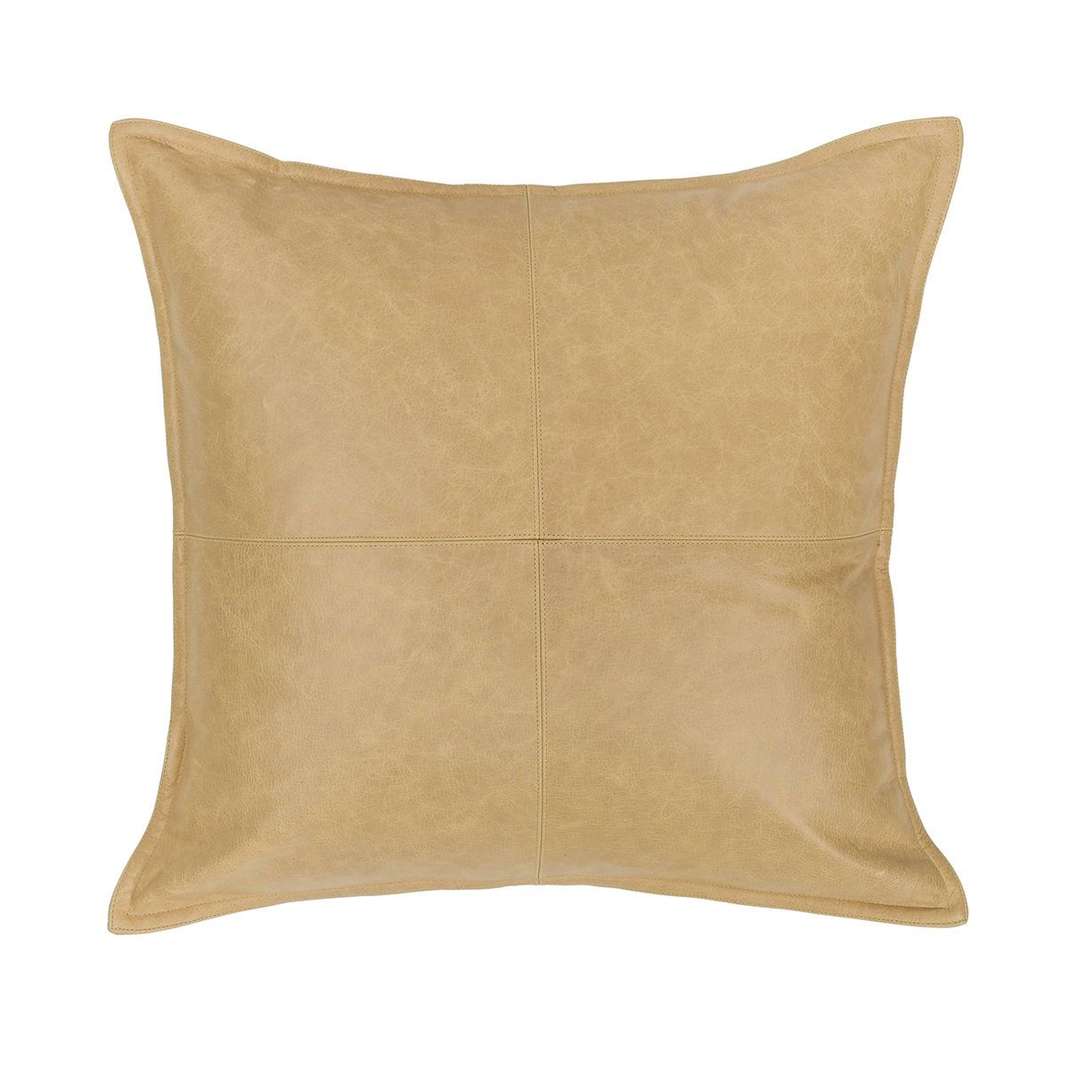 Soco Leather - Leather Pillow 22' x 22' - Golden Wheat