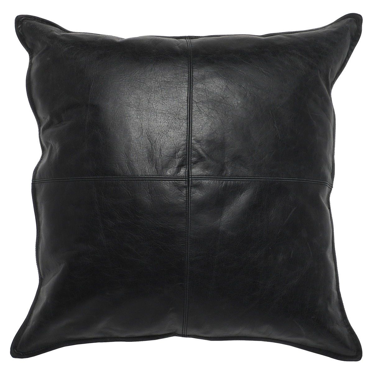 Soco Leather - 22" x 22" SLD Dexter Pillow - Onyx