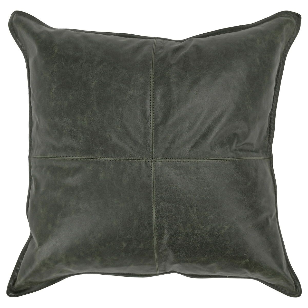 Soco Leather - 22" x 22" SLD Acre Pillow - Forest Green