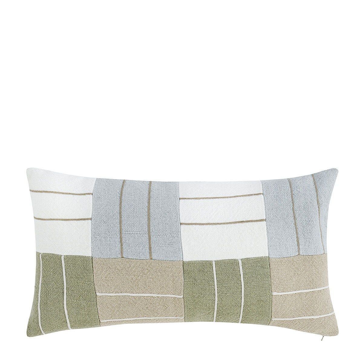 Stillness - 26" x 14" ST Niya Pillow - Wheat Green Multi