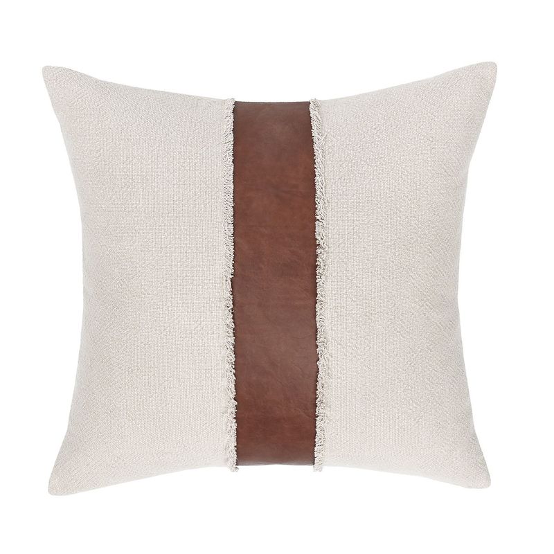 Villa Classics - Steam Pillow 26' x 26' - Natural/Kona Brown