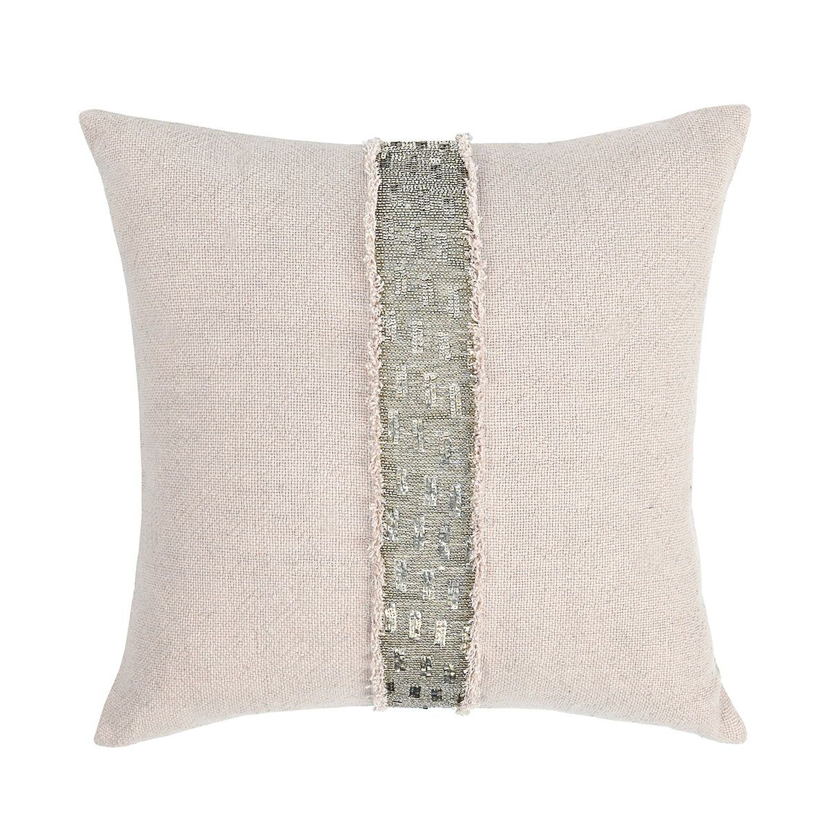 Radiant Oasis - Lira Pillow 22' x 22' - Natural/Silver