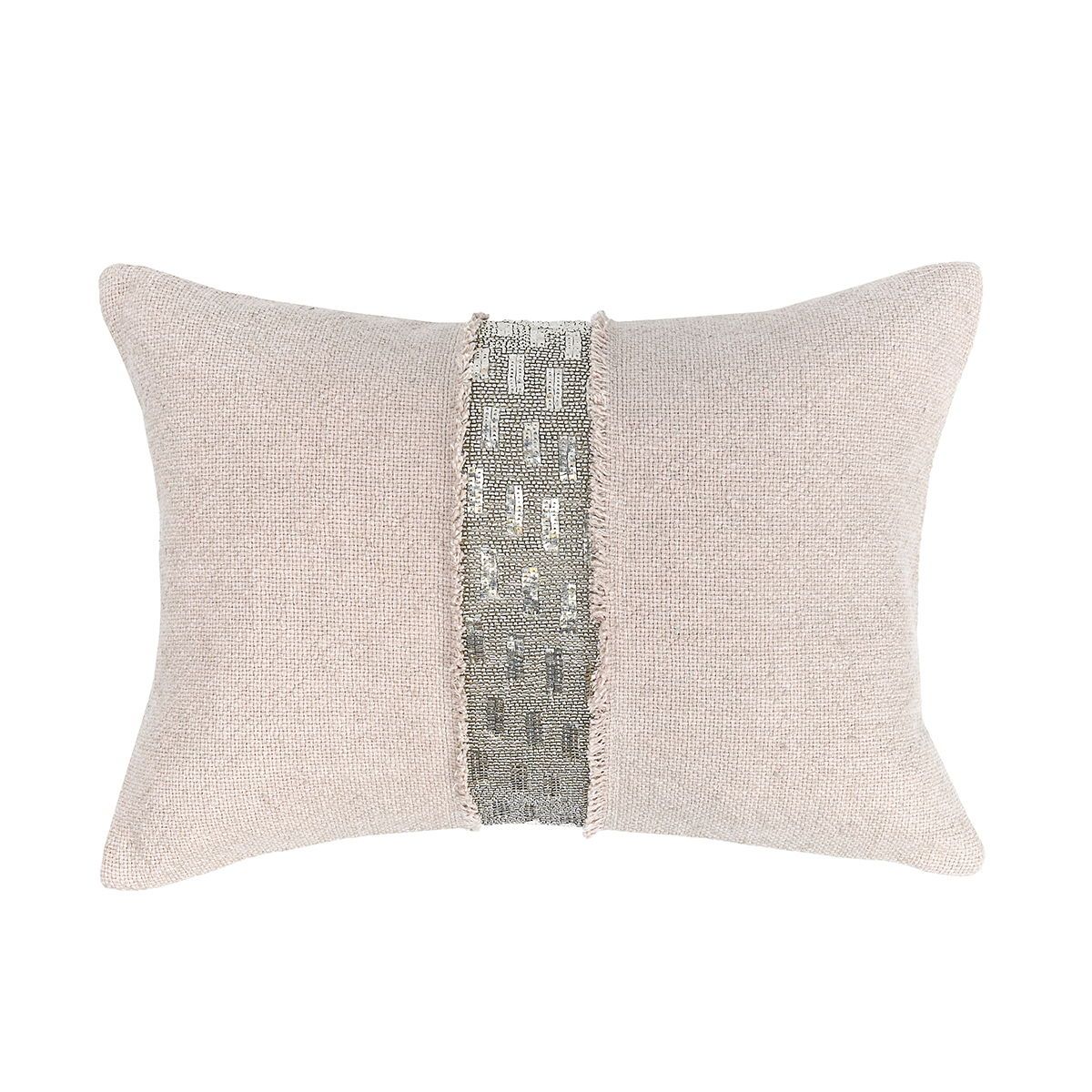 Radiant Oasis - Lira Pillow 14' x 20' - Natural/Silver