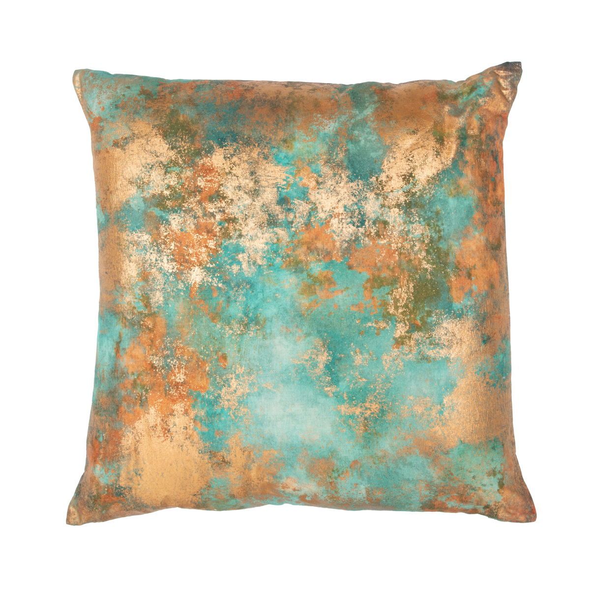 Equilibrium - Onara Pillow 22' x 22' - Teal/Antique Bronze