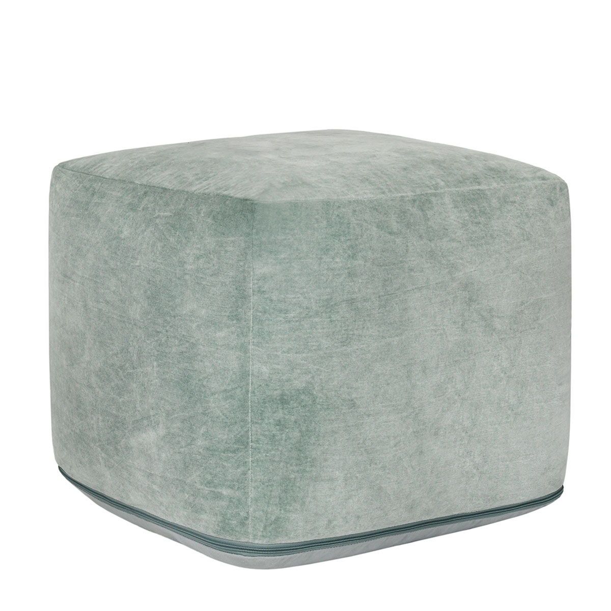 Poufs - Heirloom Velvet Pouf - Bay Green