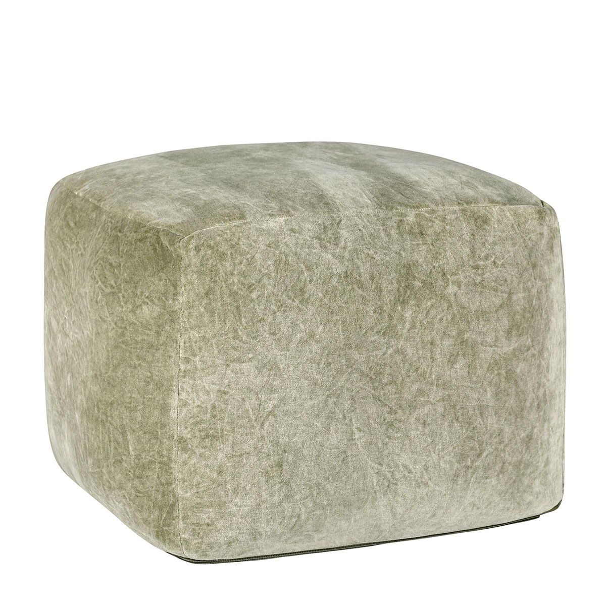 Poufs - Heirloom Velvet Pouf - Moss