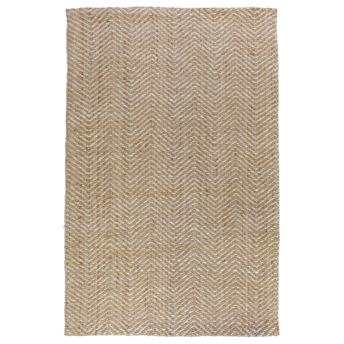 Jute Favorites - 9' x 12' Herringbone Rug - Natural/Ivory