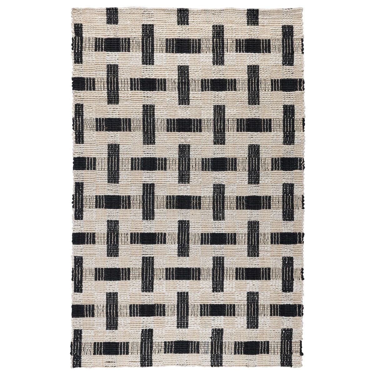 Preston - 5' x 8' Rug - Ivory/Black