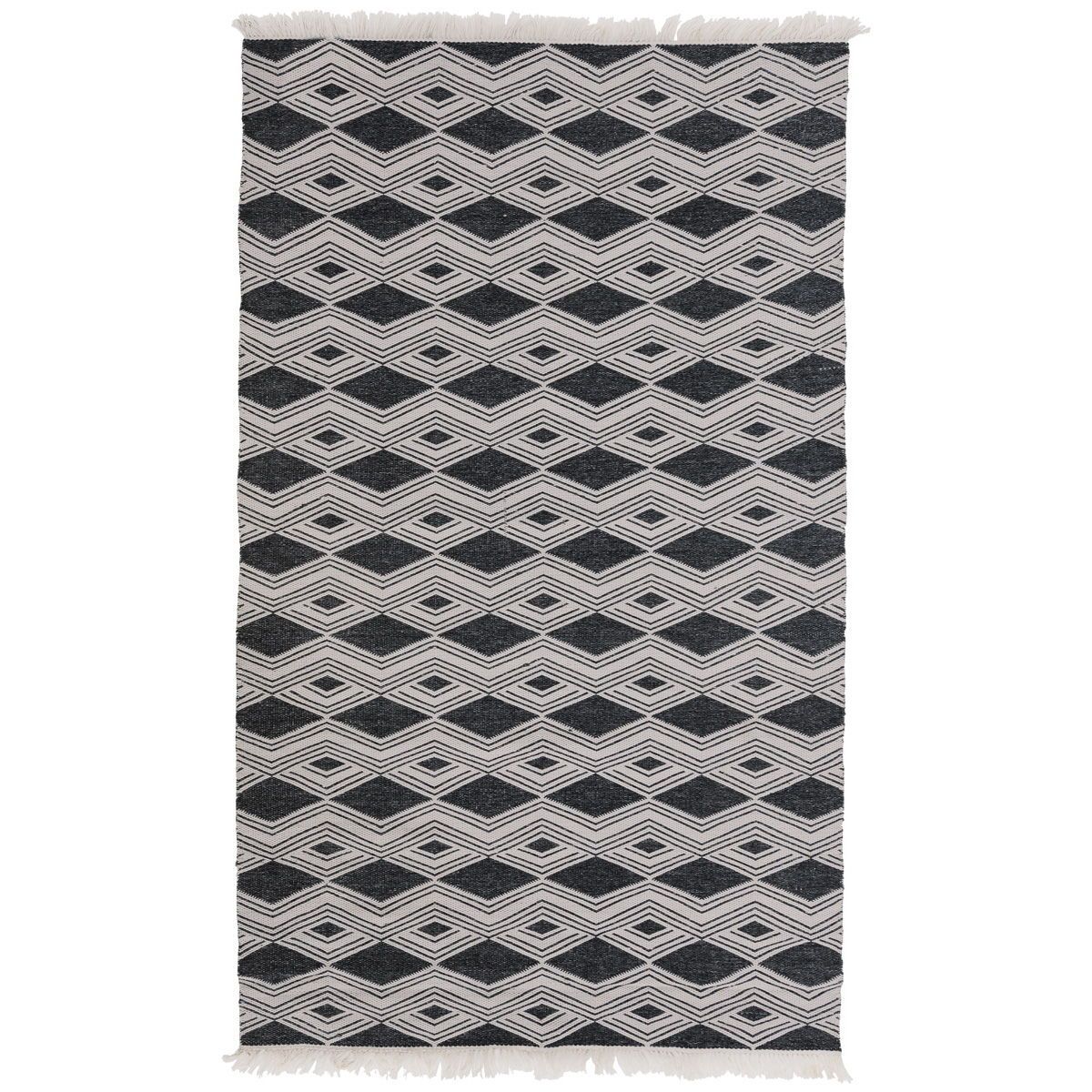Banning - 1' x 1' Indoor/Outdoor Banning Rug - Charcoal