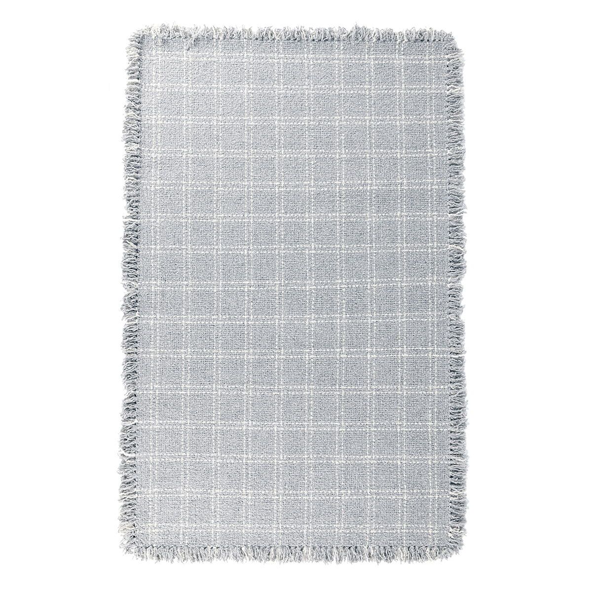 Bradbury - Wool Check Rug 5' x 8' - Pearl Gray