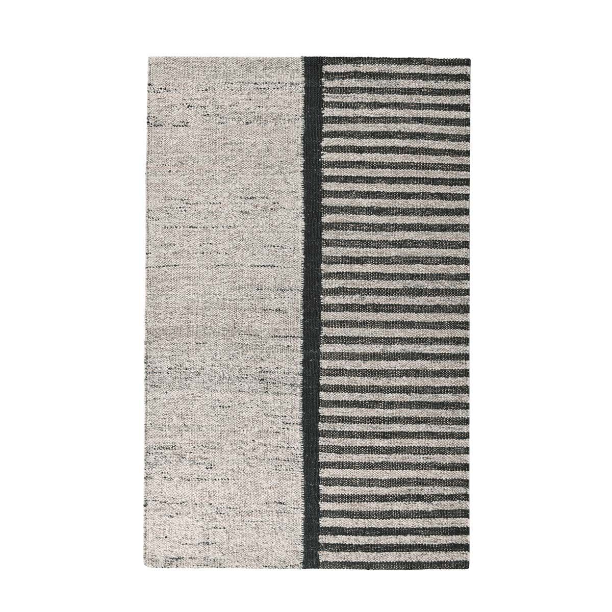 Kanso - 8' x 10' Kofu Stripe Rug - Natural/Black