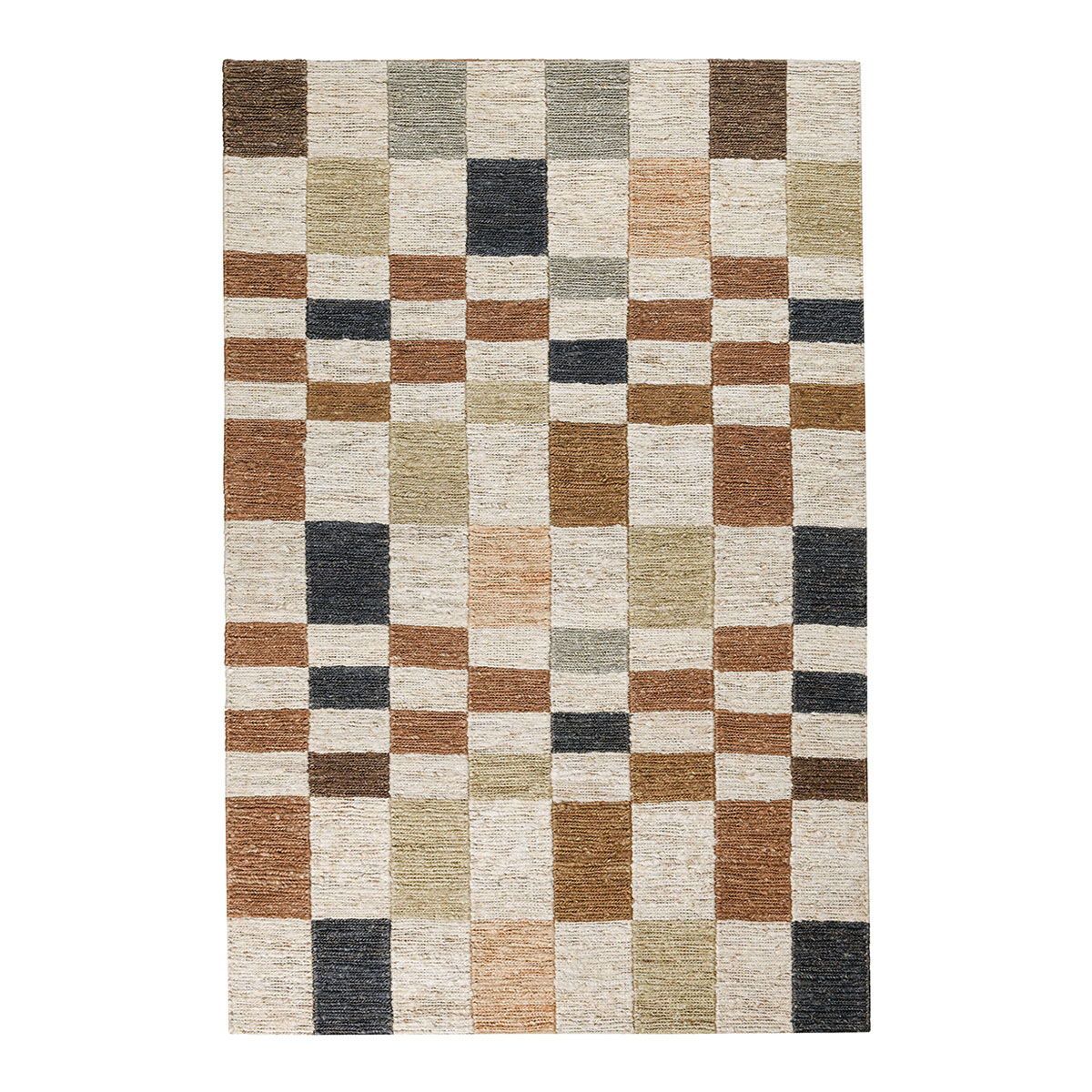 Soumak - Check Rug 5' x 8' - Natural Multi
