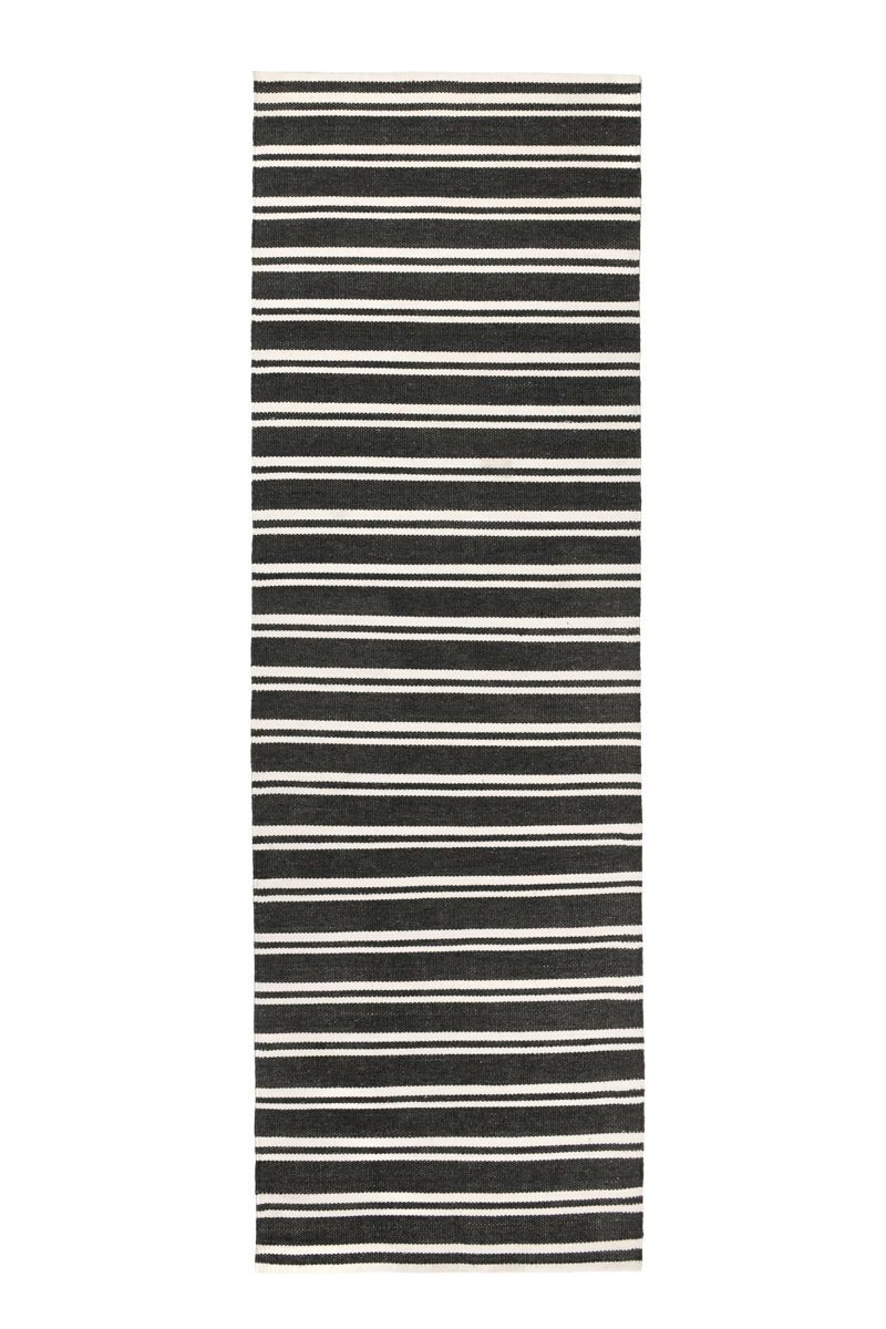 Performance Palma Stripe - Rug 2.6' x 8' - Charcoal/Ivory