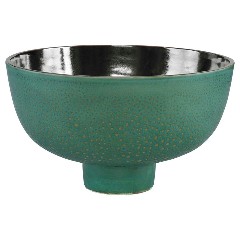 Grassy Field - Small Bowl - Green / Silver