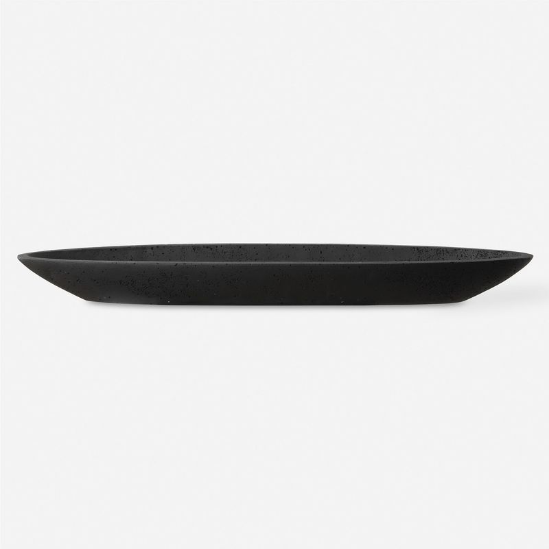 Vessel - Cast Black Canoe Bowl