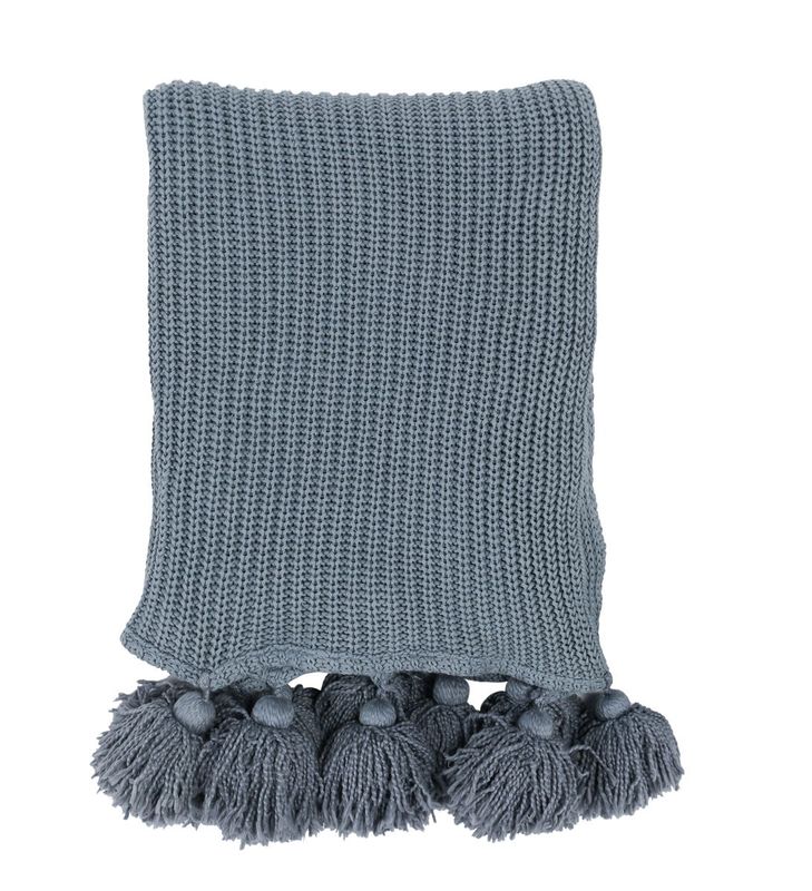 Throws - TC Veda Throw - Sea Fog Blue