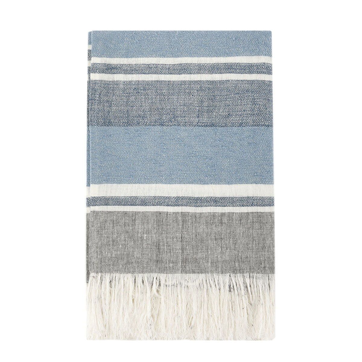 Throws - TC Lima Throw - Capri Blue/Dark Gray