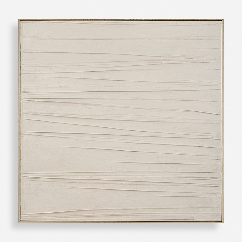 Walking The Line - Minimalist Canvas Art - Gray