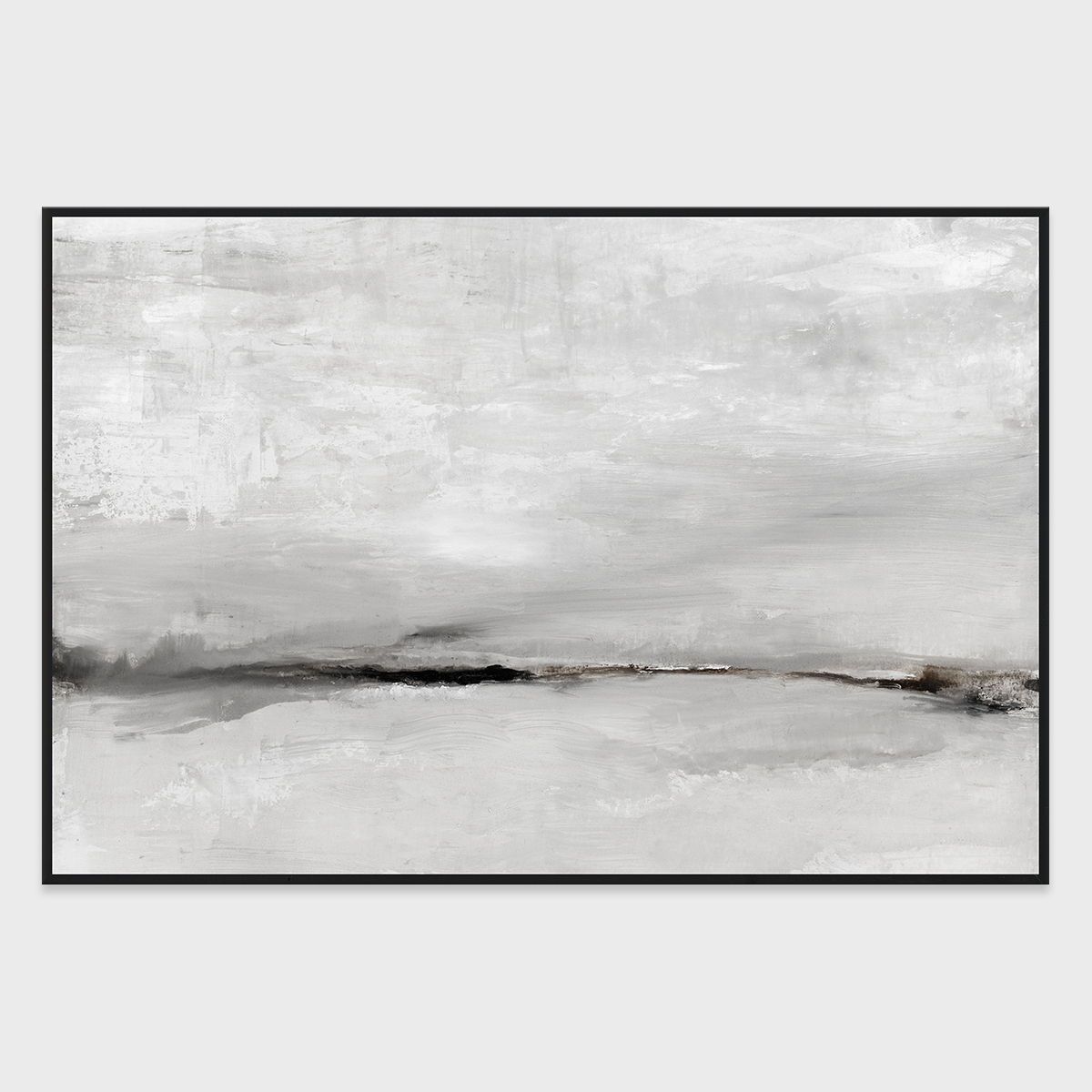 Hush - 60" x 40" Canvas Art - Pearl Silver