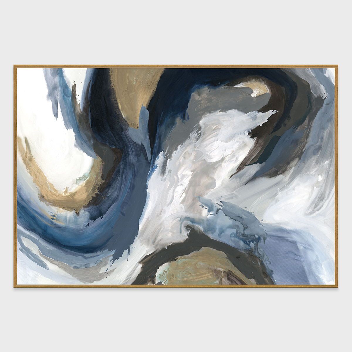 Ultra Marine II - 72" x 48" Canvas Art - Blue