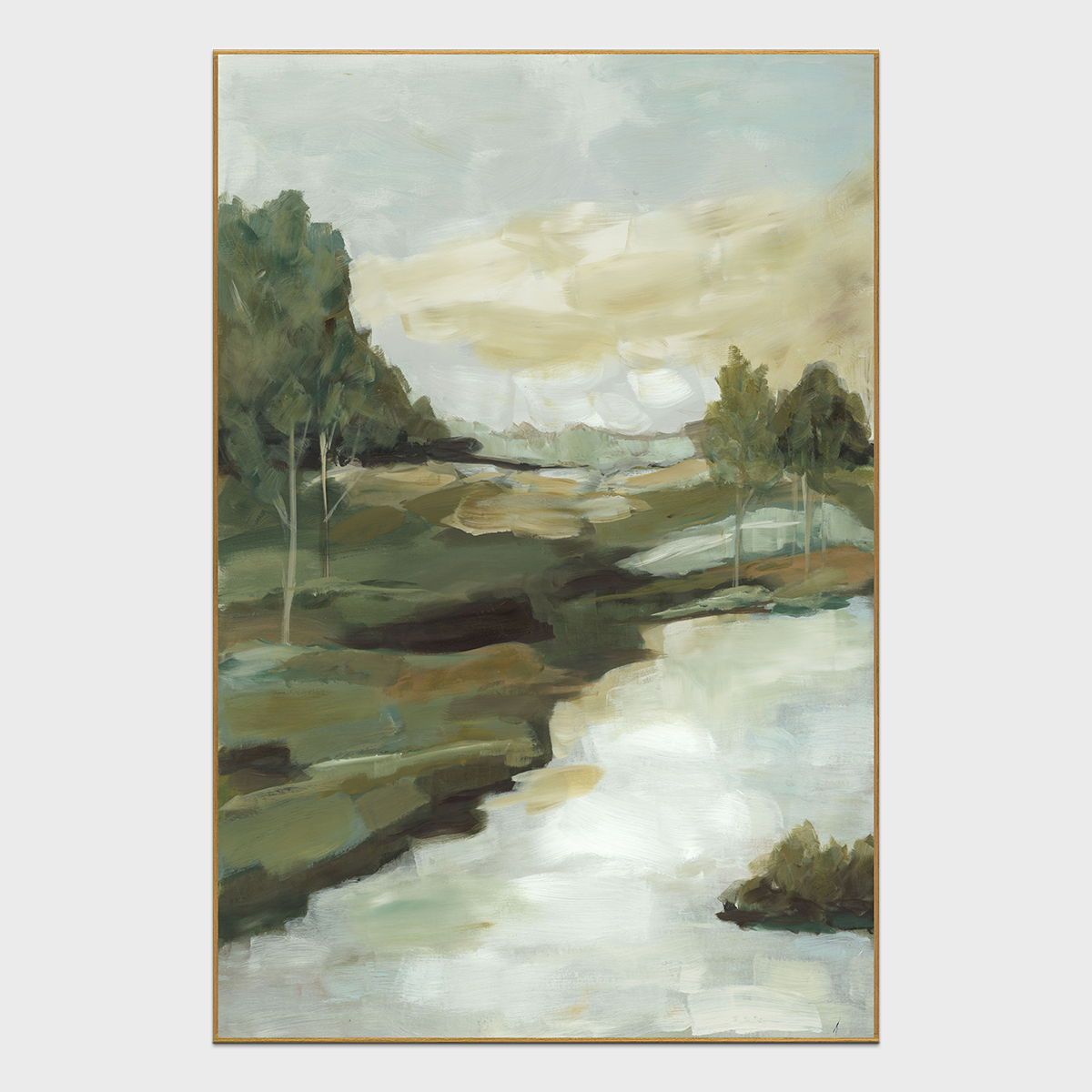 Forest Park - 40" x 60" Canvas Art - Green