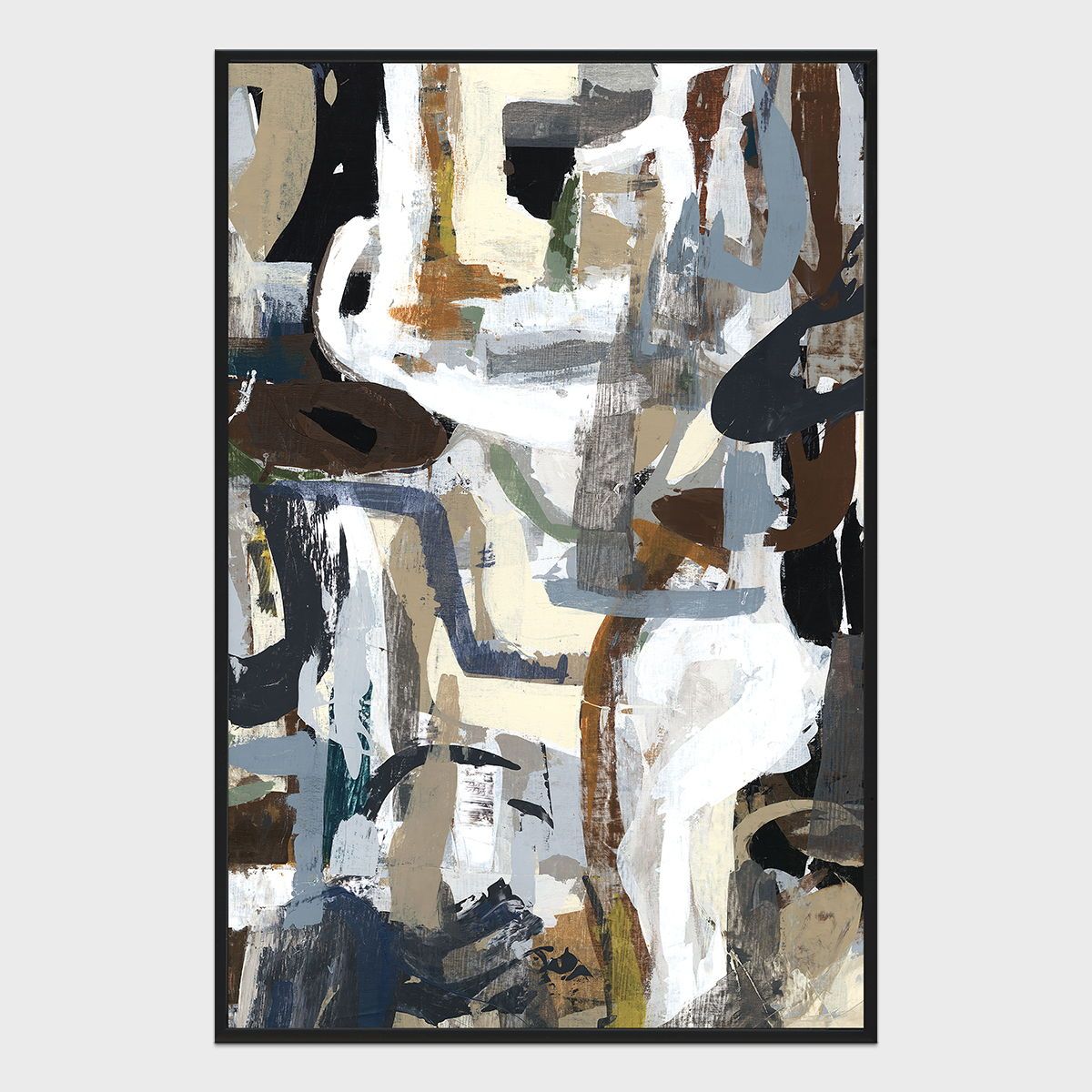 Chicago - 40" x 60" Canvas Art - Blue & Gray