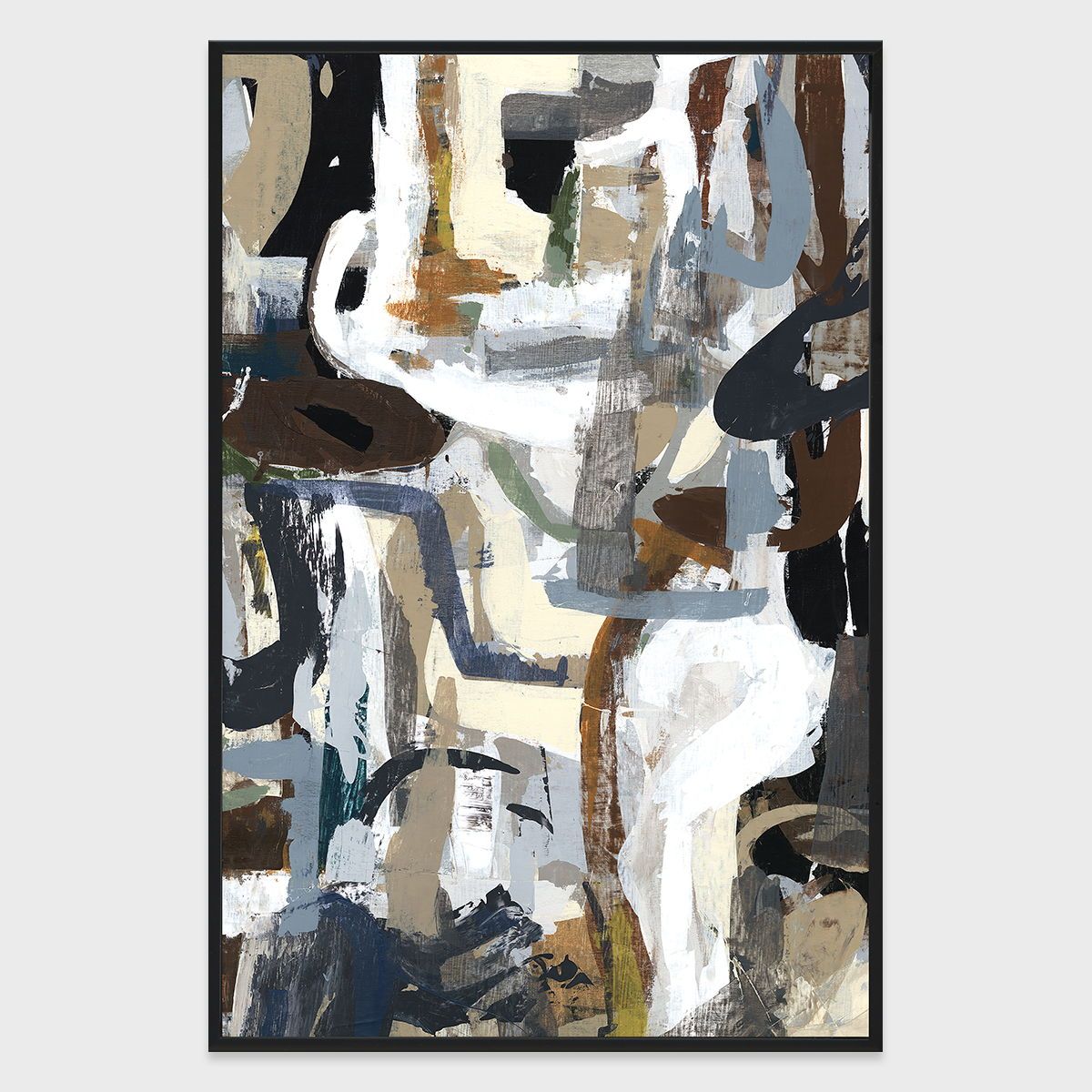 Chicago - 48" x 72" Canvas Art - Blue & Gray