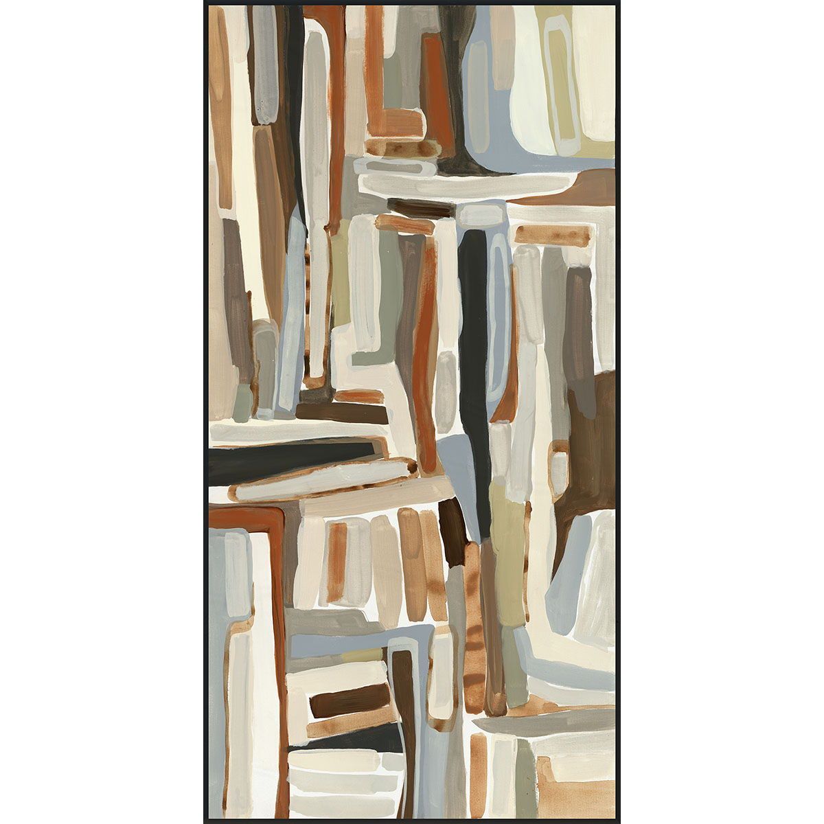 Boho - Painting 30' x 40' By Buddy Whitlock - Blue & Dark Brown