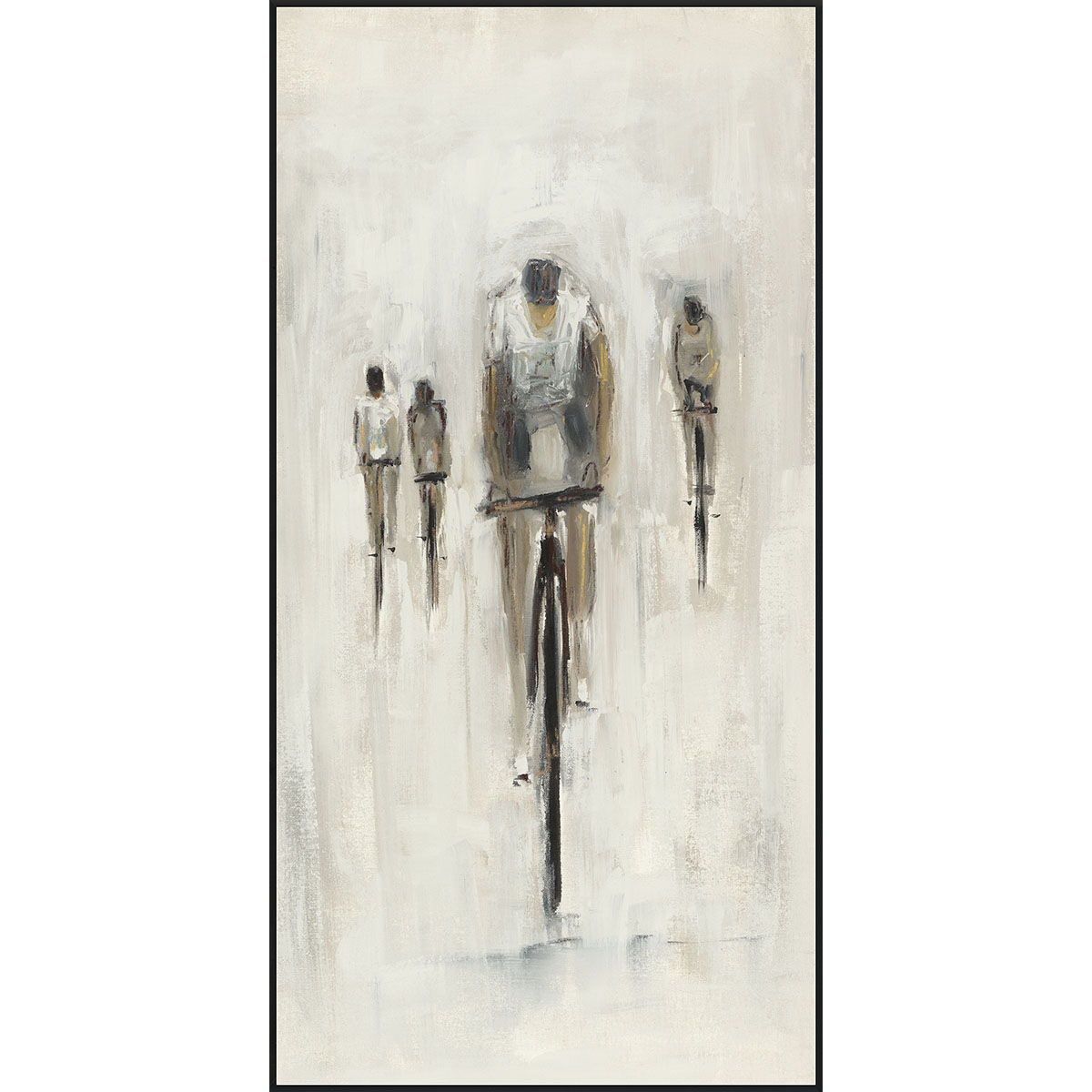 Cyclist - Painting 30' x 40' By Buddy Whitlock - Black