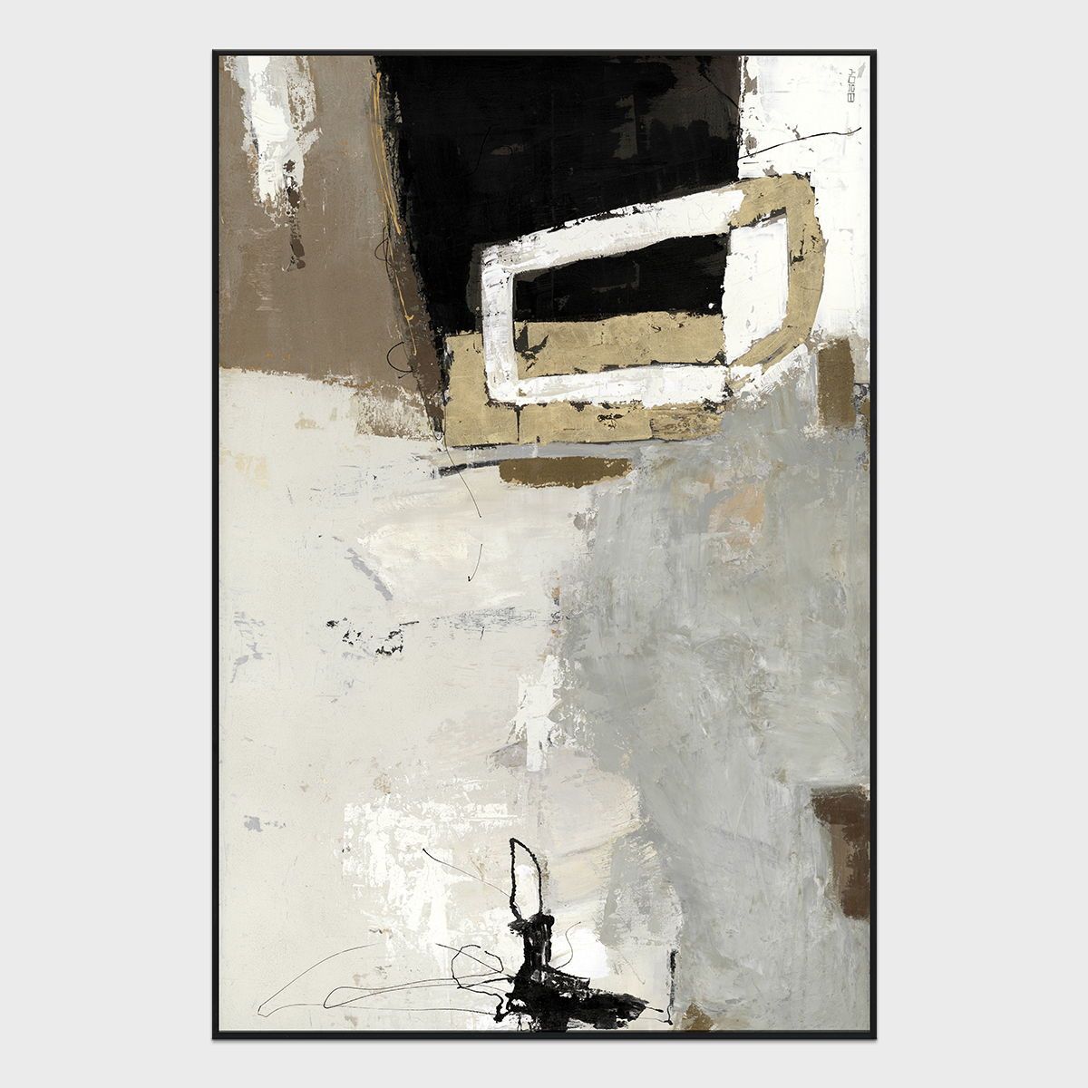 Disconnect - 40" x 60" Canvas Art - Gray