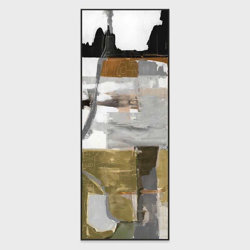 Urban I - 30" x 80" Canvas Art - Gray & Light Brown