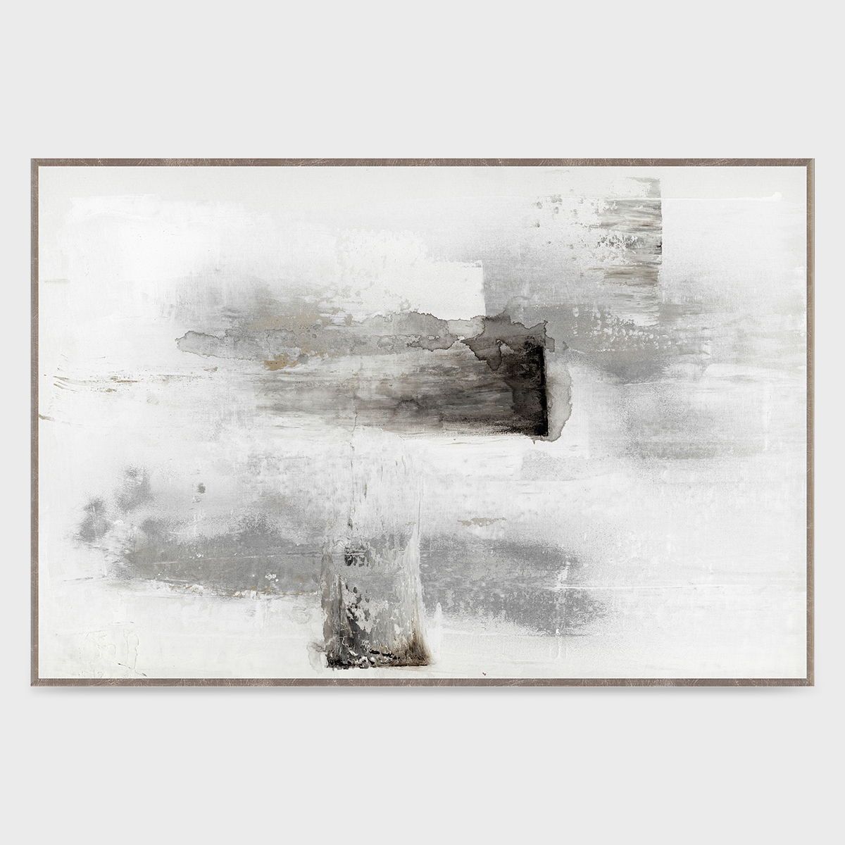 Whisper II - 30" x 20" Canvas Art - Pearl Silver