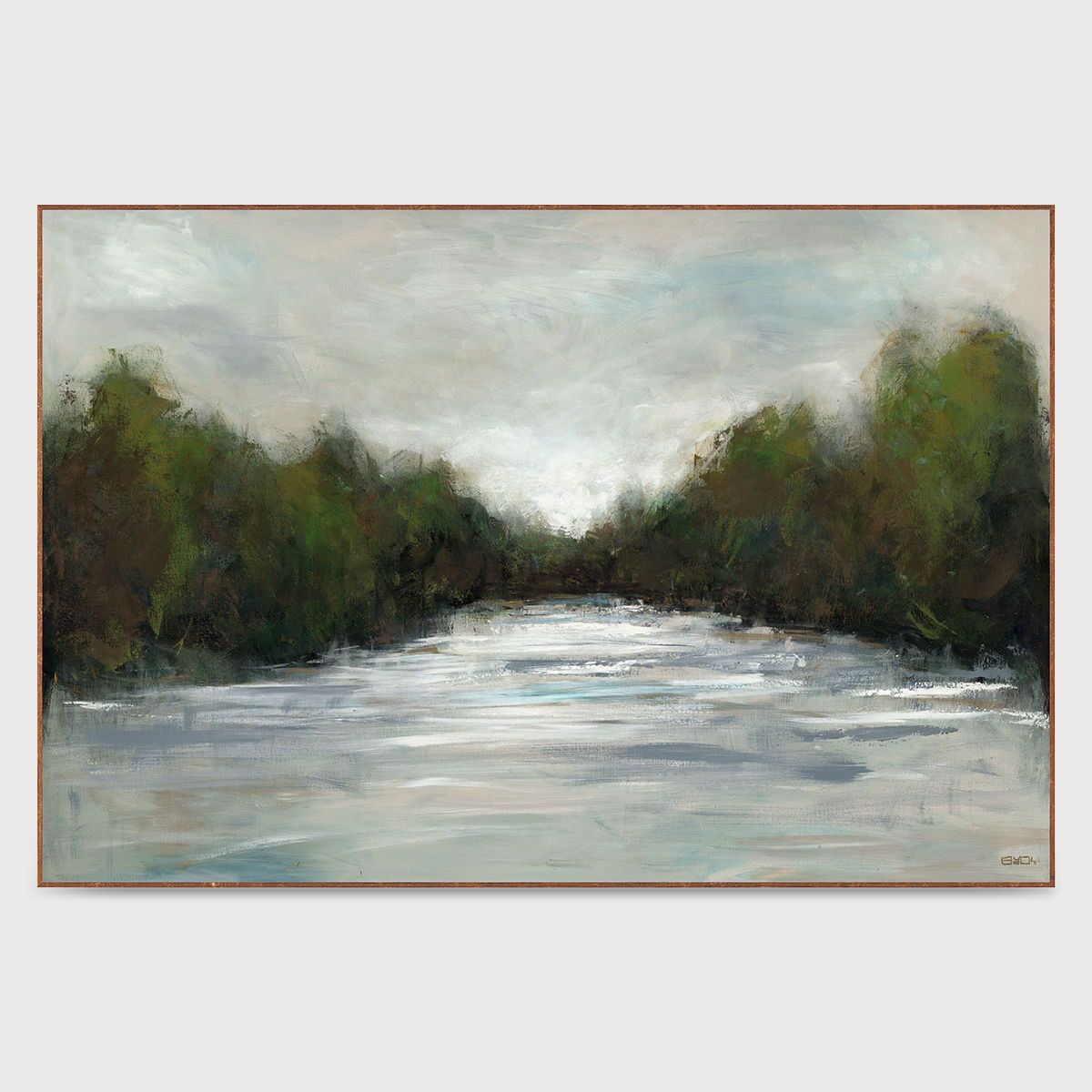 Early Morning - 30" x 20" Canvas Art - Green