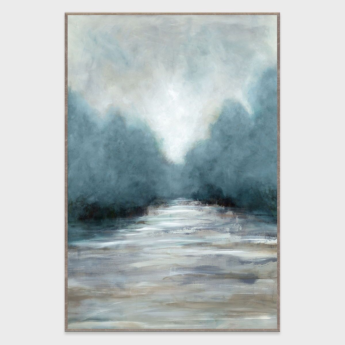 Crisp Morning - 40" x 60" Canvas Art - Blue